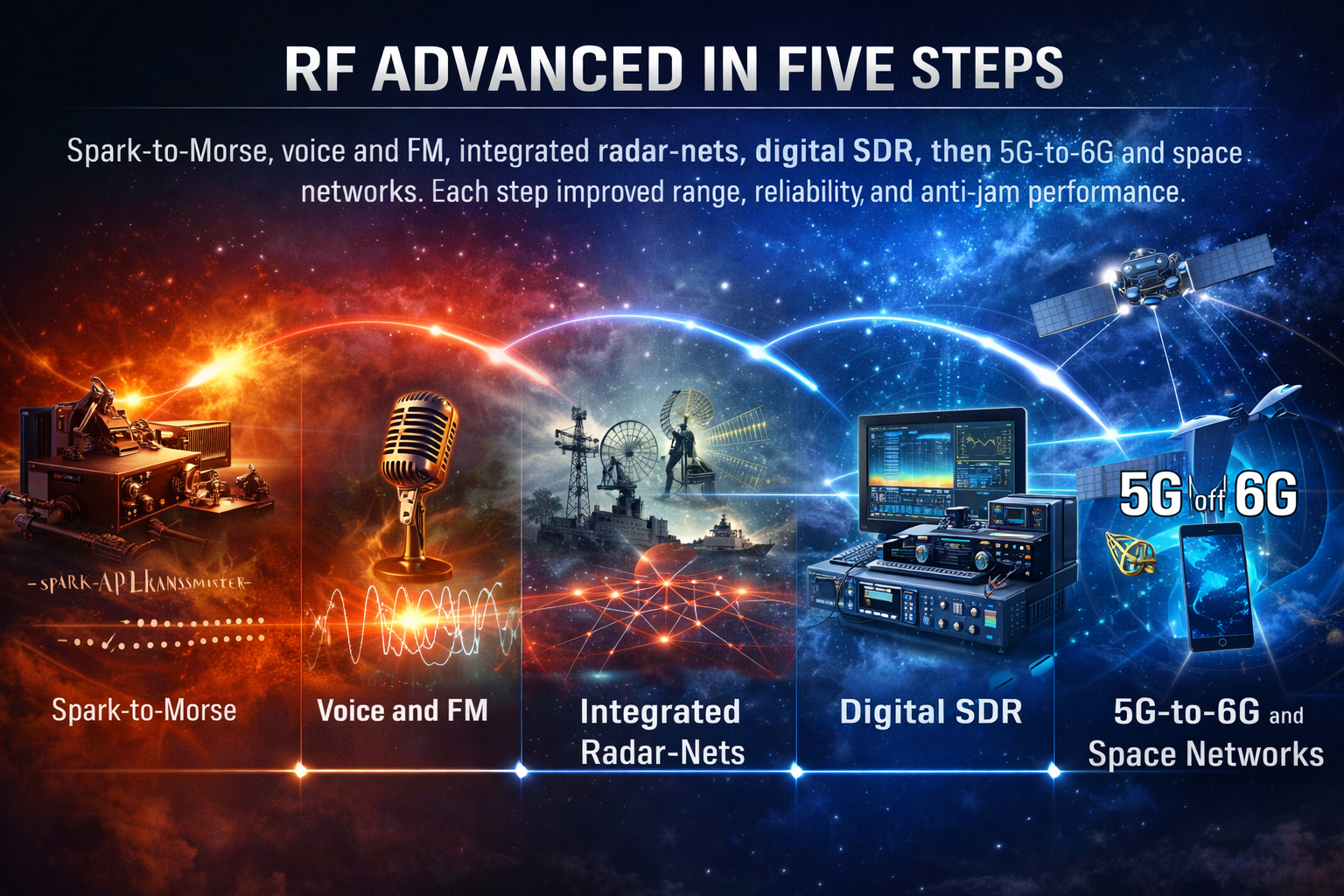 RF history timeline radio radar SDR 6G